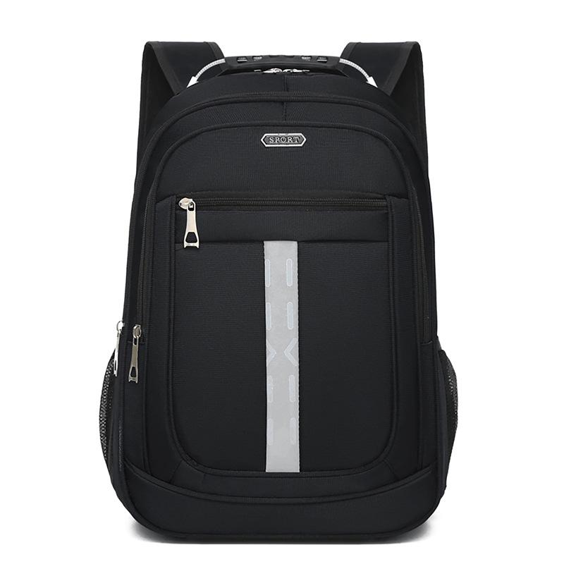 

Мужской повседневный студенческий и деловой рюкзак для путешествий большой вместимости чёрный