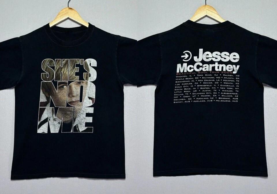 Jesse McCartney Beautiful Soul Tour Tee For Men Women Cotton Shirt Unisex T-Shirt XXXL