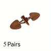 5 Pairs PU Leather Horn Buckle Toggle Button Fastener for Coat Jacket Duffle DIY Handmade Craft Sew on Clothing Sewing Decoration