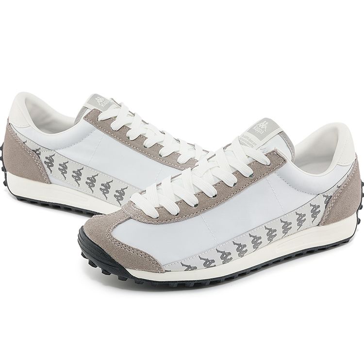 Kappa Training Trend Fashion Fabric Synthetic Leather Non-Slip Low-Top Casual Running Shoes Unisex sneaker Glacier-Gray Quiet-Gray K0DX5MM18-084