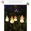 Solar Ground Lights Christmas Snowman Decoration Atmosphere Nightlight Outdoor Garden Garden EVA Rice Grain Snow Man