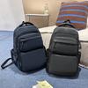 Leisure Computer Bag New Solid Color Locomotive Large Capacity Student School Bag Daily Commuter Backpack