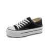 Summer new height increase half-drag canvas shoes female students lazy two wear white shoes female casual 1