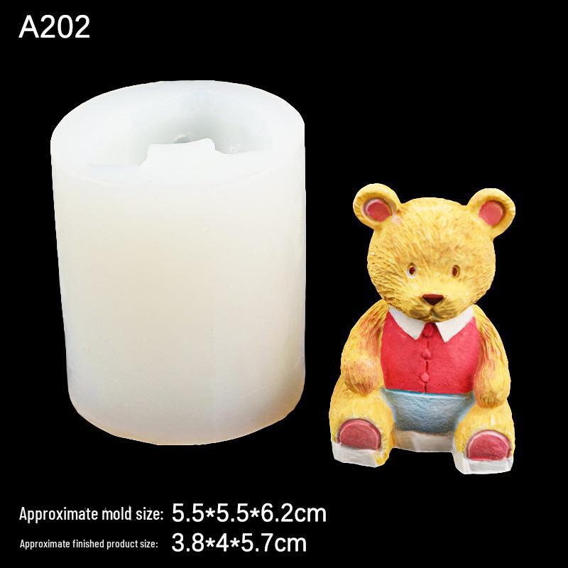 Silikonowa forma 3D w kształcie misia do aromaterapii, świec i dekoracji czekoladowych