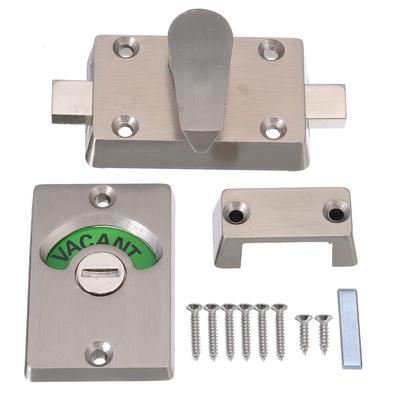 Toilet Indicator Lock Bolt Vacant/Occupied Toilet Partition Door Lock Zinc Alloy Toilet Partition Stall Door Latch Lock Hardware