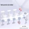 Magnetic Nail Art Practice Stand with Acrylic Base and Gem Holders