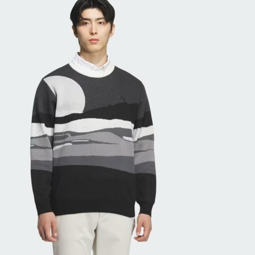 

AdidaS Golf 25fw Men S Graphic Sweater Jm2933 BLACK/XL(105)