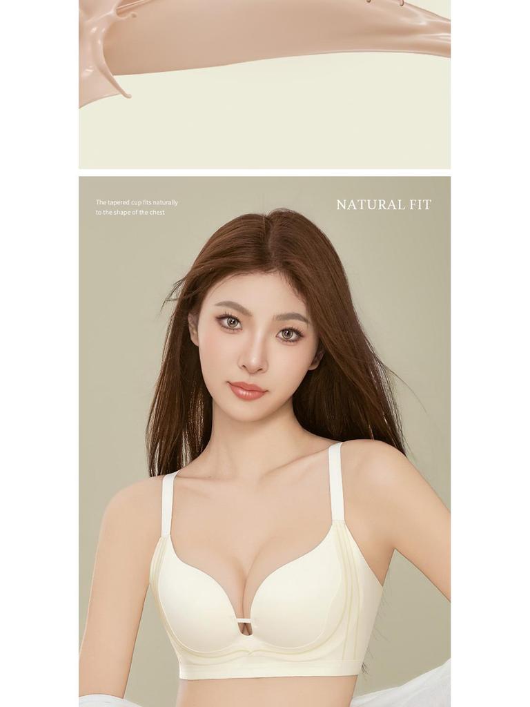 Europäischer & Amerikanischer Nahtloser Hebe-BH: Bügellos, Seitenhalt, Anti-Durchhängen, Verstellbar, für Frauen mit kleiner Brust zur Formgebung.