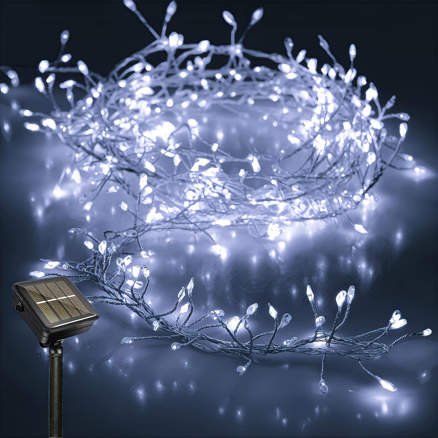 

Outdoor Waterproof Lamp Solar Powered LED String Lights 8 Modes Firecracker Fairy Light for Patio Balcony Garden Christmas Decor 3m 100 leds