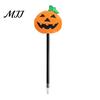 Push Ballpoint Pen Halloween Pumpkin Gel Ink Pen, 0.7mm Rollerball with Plush Pumpkin, Writing Pens Novelty Black for Party Favors, Gift Supplies