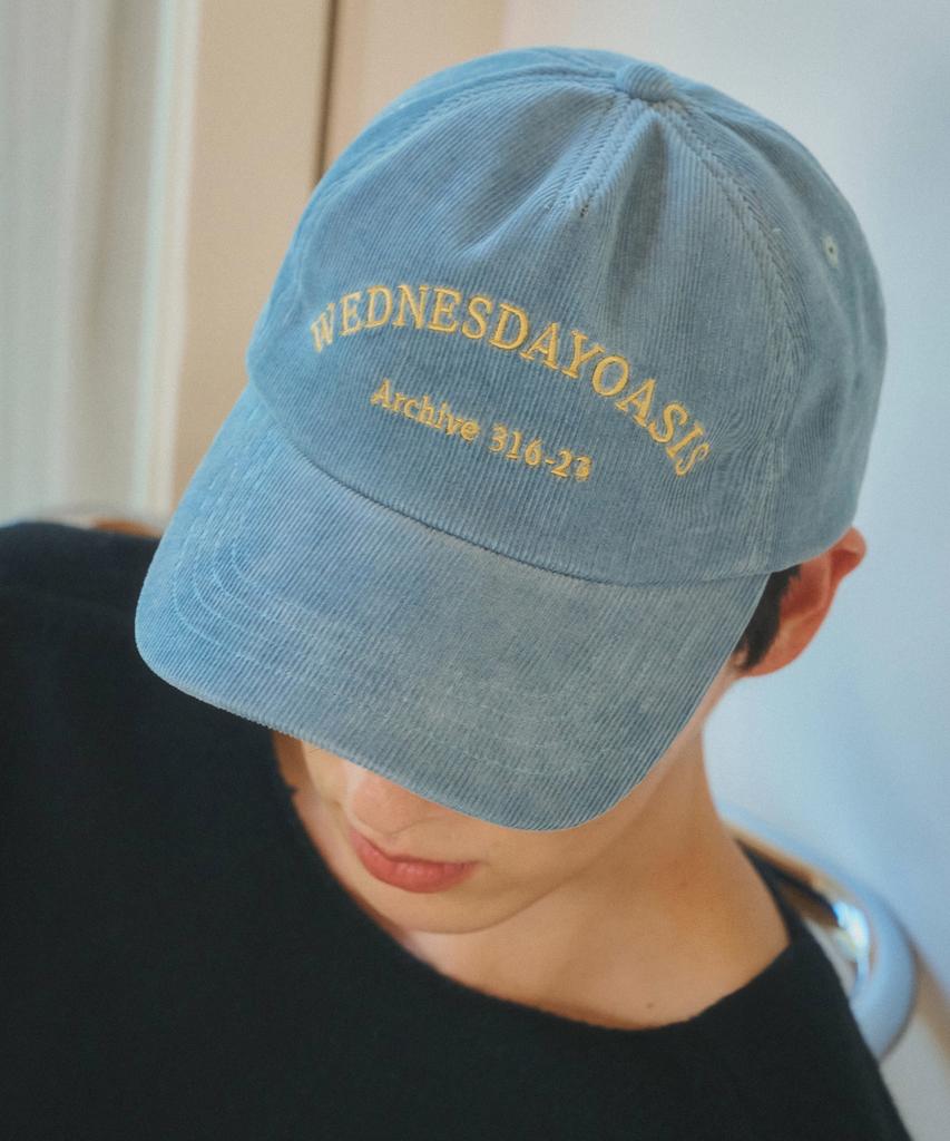 Wednesday Oasis For Woman Signature Lettering Corduroy Ball Cap (5 Colors)