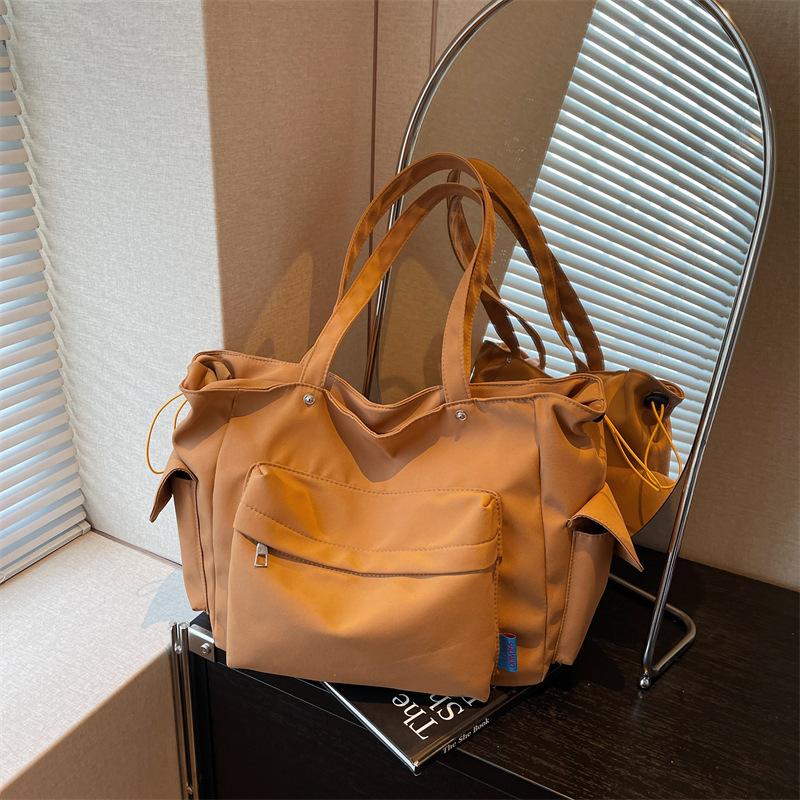 Large Capacity Bag Women's New Fashion Commuter Shoulder Armpit Bag Student Class Portable Tote Bag