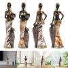 Africian Women Figurine Lightweight Multipurpose African Decor African Sculpture Home Decor Brown for Bookshelves Living Room