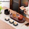 Durable Anti-scalding Cloth Coaster Set Quick-dry Elegant Heat Insulation Mat Vintage Chinese Style Tea Cup Holder Tea Ceremony