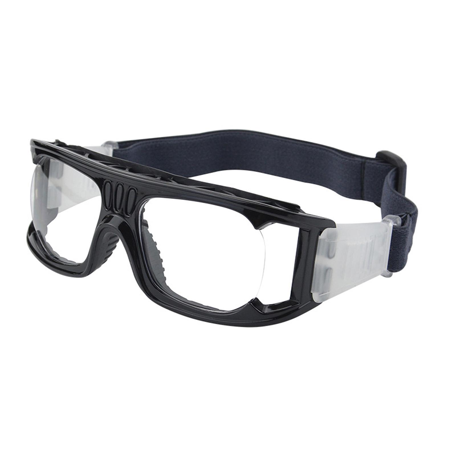 

Sports Goggles Adult Protective Safety Goggles Basketball Glasses for Men with Adjustable Head Strap & Replaceable Lens чёрный