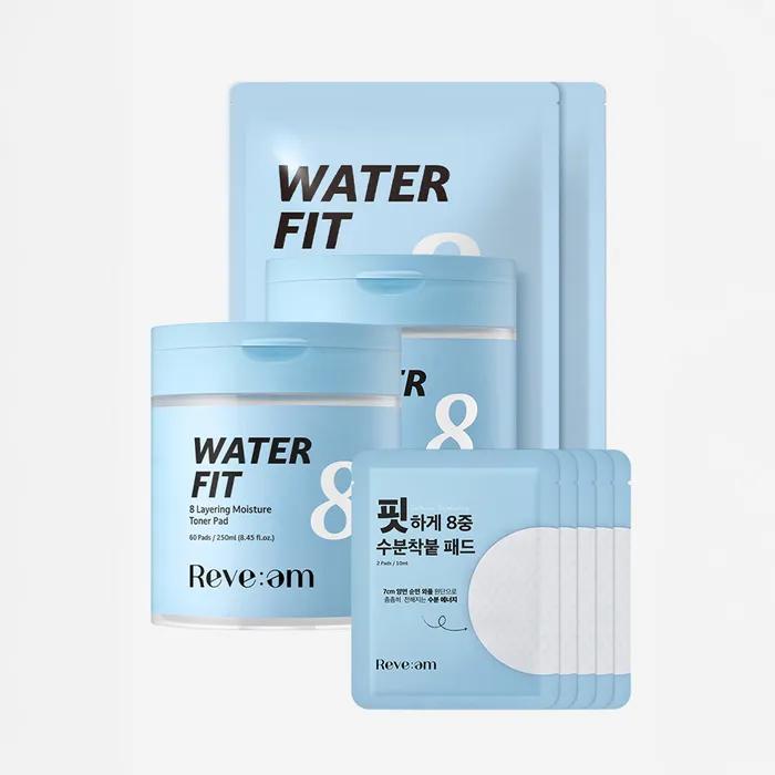 Water Fit 8-Layer Moisture Adhesive Pad 190-Sheet Special Set (120 Sheets + 60 Refills + 10 Extra Sheets)