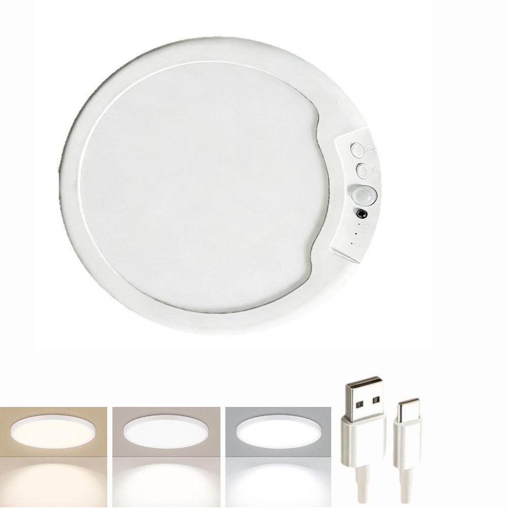 Motion Sensor LED Ceiling Light Remote Control Motion Activated Light Body Sensor Light Corridor 3 color белый