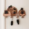 Cat Wall Mounted Key Holder Originality No Punching Required Entryway Hooks Cartoon Practical Entrance Storage Rack Office