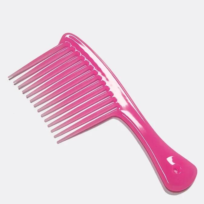 Thick Wide Tooth Comb Smooth Reduce Hair Lose Wet Long Curly Detangling Hairbrush Oil Head Back Professional Comb Barber Combs