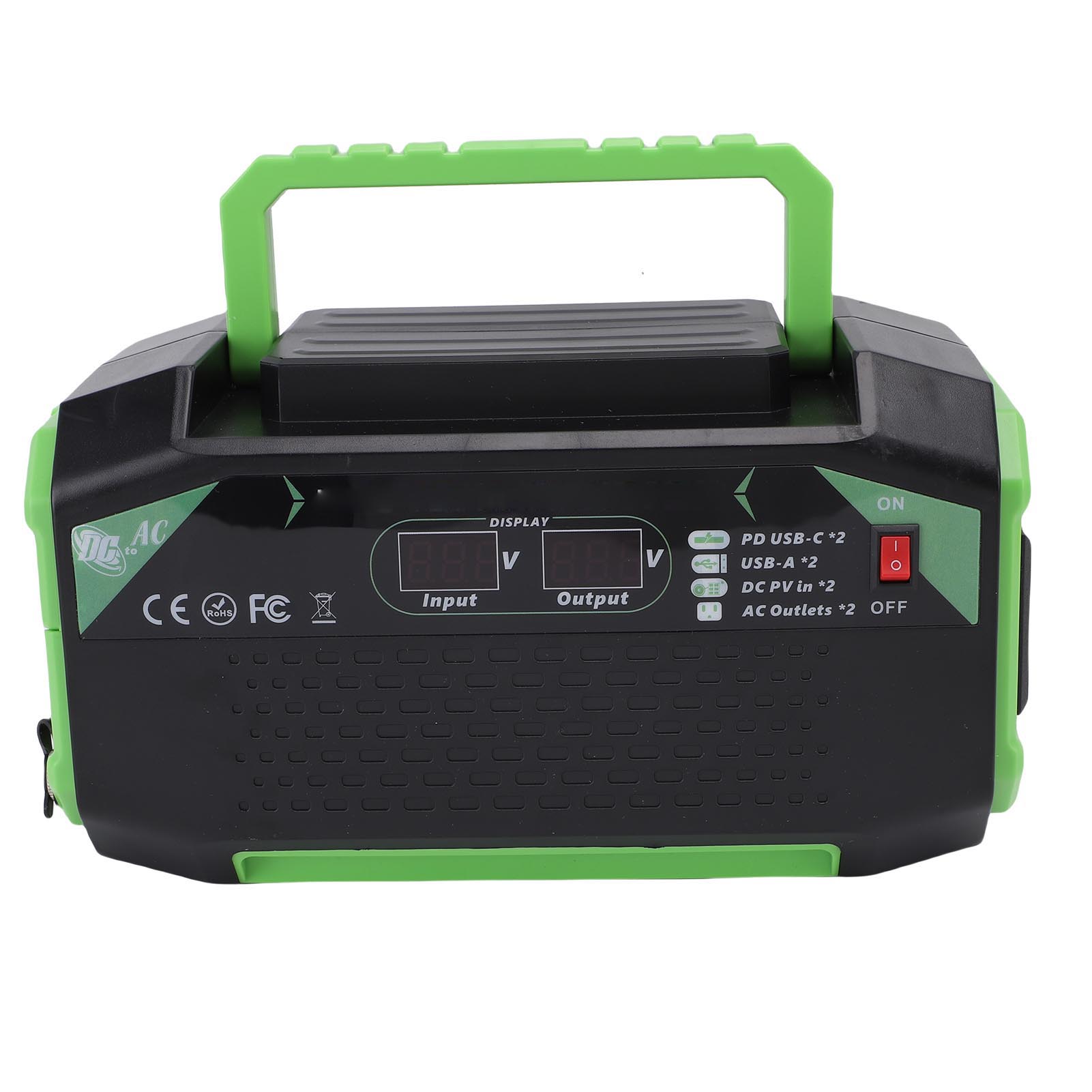 

500W Car Inverter 12V to 110V Car Plug Adapter Outlet Converter with Display Screen 2 USB 2 Type C Ports 2 Fast