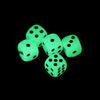 5Pcs Hot sale Bright Light 14mm 6 Sided Luminous Game Dices Drinking Tool Noctilucent Dice Cubes