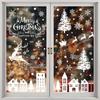 Christmas Snowflake & Reindeer Window Stickers - Holiday Glass Door Decals