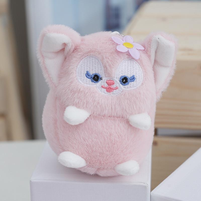 Uroczy Uroczy Pluszowy Króliczek Breloczek Miękki Pluszowy Zwierzątko Zawieszka do Torebki Różowy