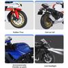 1:12 R1 R1M Motorcycle Model Toy Music Light Shock Absorption Motorbike Foldable Tripod Models Toys Collectible Ornaments