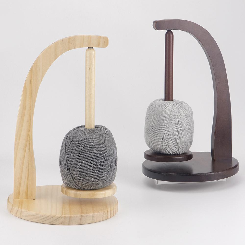 1pc Rotating Wooden Yarn Spinder Holder- DIY Handcrafted Knitting & Crochet Yarn Rack, Weaving Yarns Spool Stand & Storage Rack