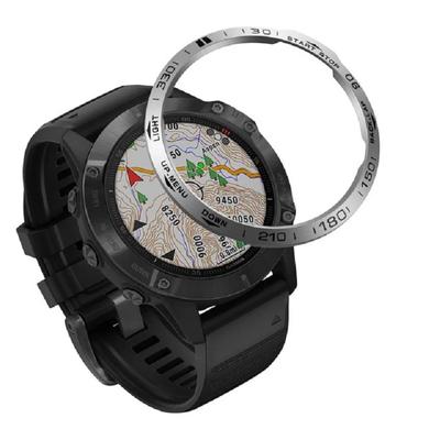 Cover Ring For Garmin Fenix 7 7X  6 6X Pro Sapphire Watch Bezel Ring Stainless Steel Sculptured Time Units Adhesive Anti-scratch
