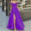 Women Sexy Party Evening Dress European and American Women's Clothing Tube Top V Neck Open Back Large Swing Dress