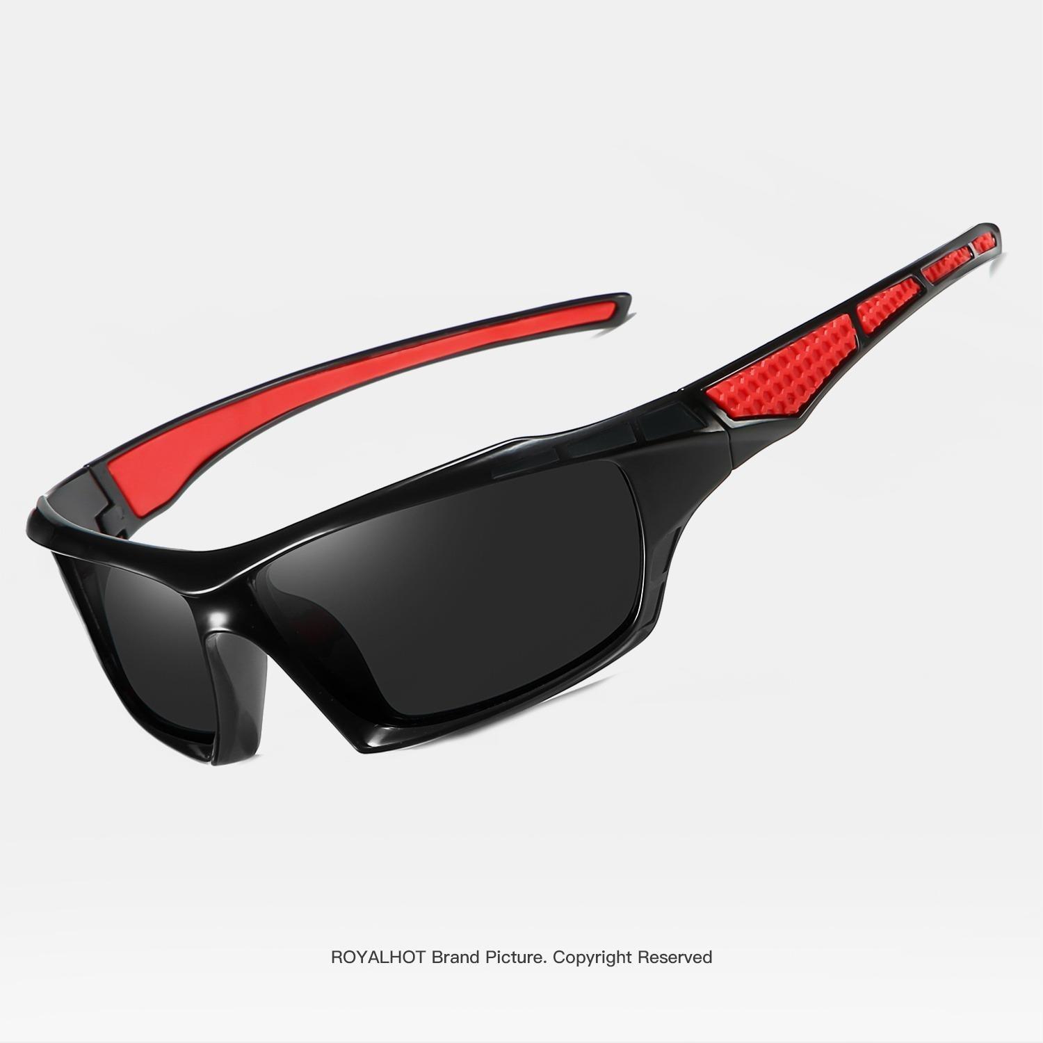 RoyalHot унисекс поляризационные новые спортивные солнцезащитные очки в стиле ретро — фото 10