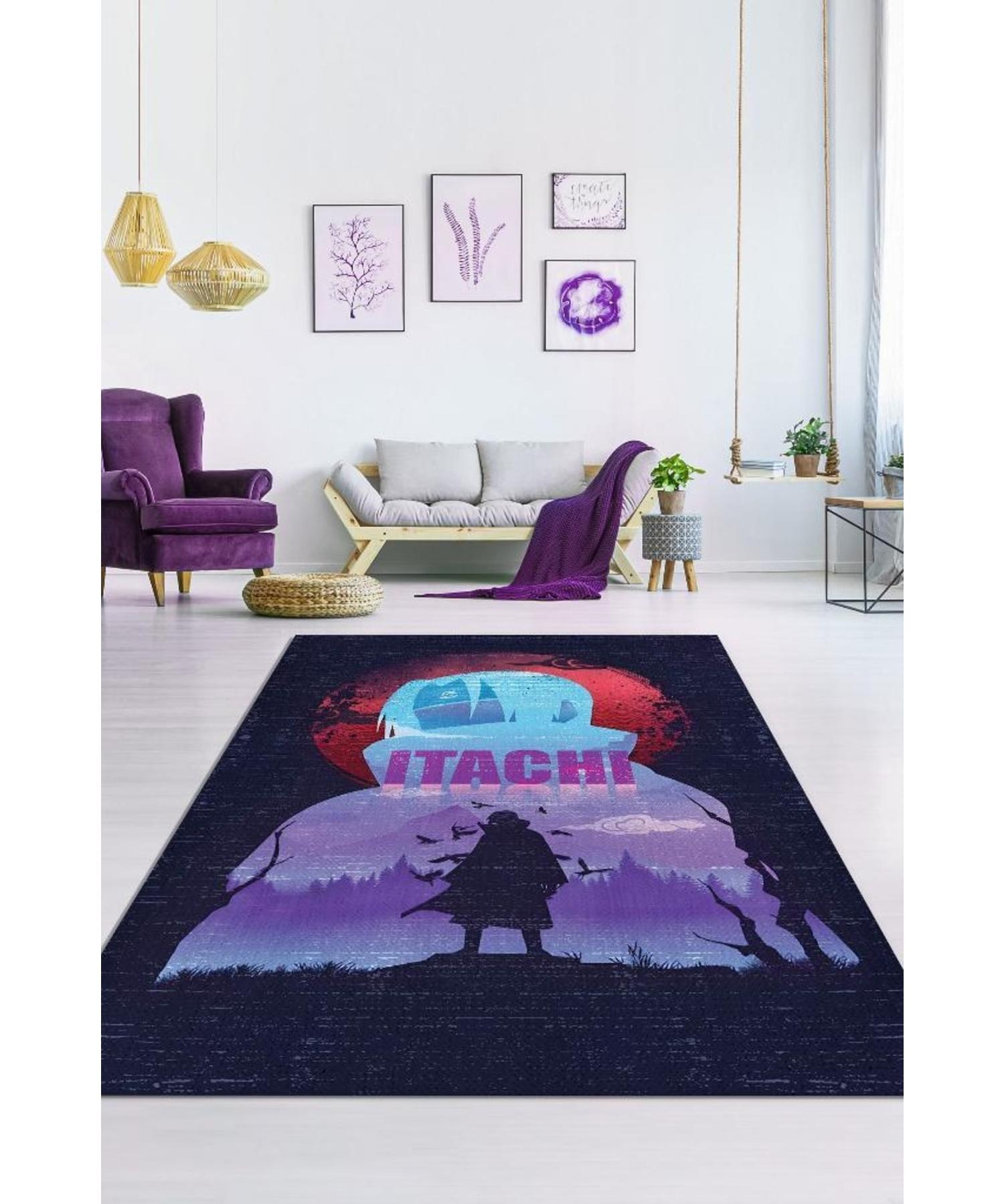 

Itachi Woven Based Washable Non-Slip Anime Lovers Rug