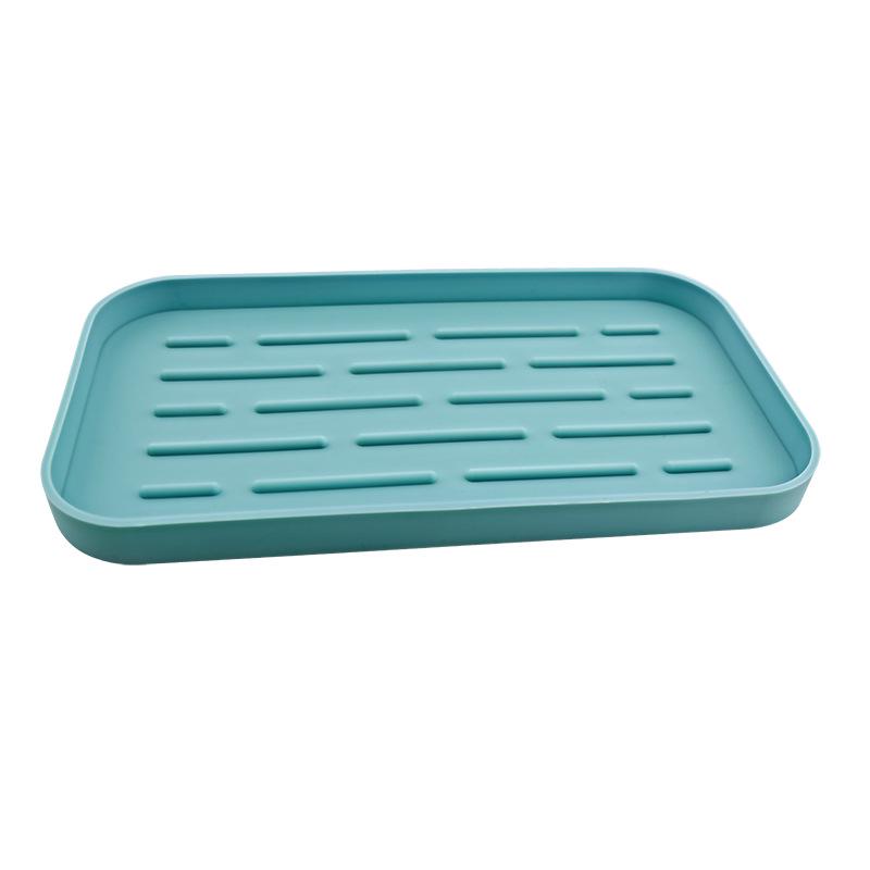 Silicone Draining Mat: Kitchen & Bathroom Sponge and Soap Holder  