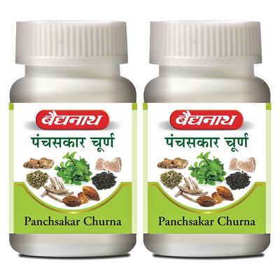 Panchsakar Churna 120 g X 2er-Pack | Ayurveda Verdauungsunterstützungspulver zur Linderung von Verstopfung, Blähungen und Verdauungsstörungen