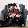 1pc Red Rugby Player Blanket, Lightweight Flannel Throw Blanket for Sofa, Bed, Travel, Camping, Living Room, Office, Couch, Chair, and Bed