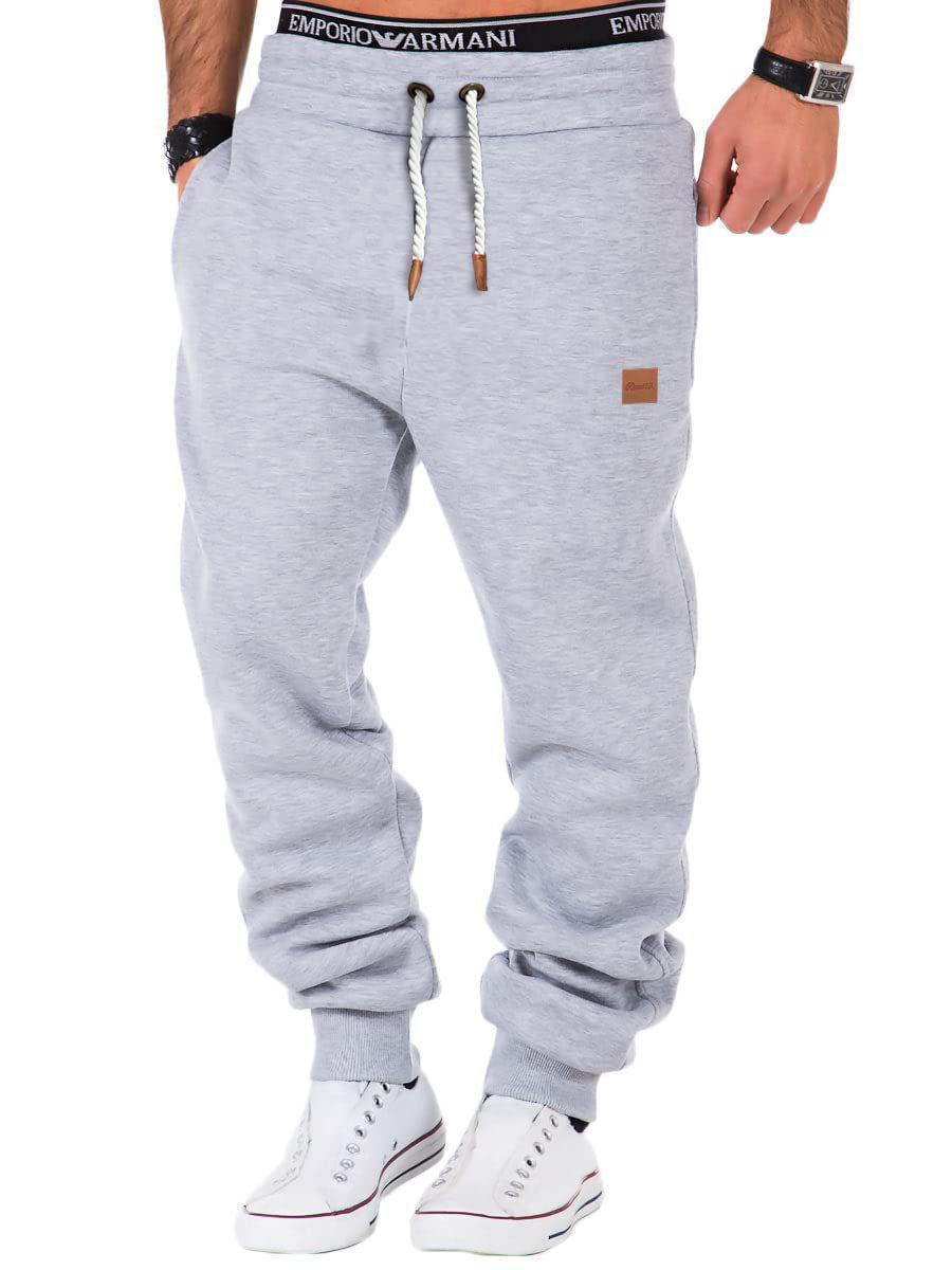 

Men s Autumn/Winter Sports Stitching Leggings and Sweatpants (S-5XL) 4XL світло-сірий колір