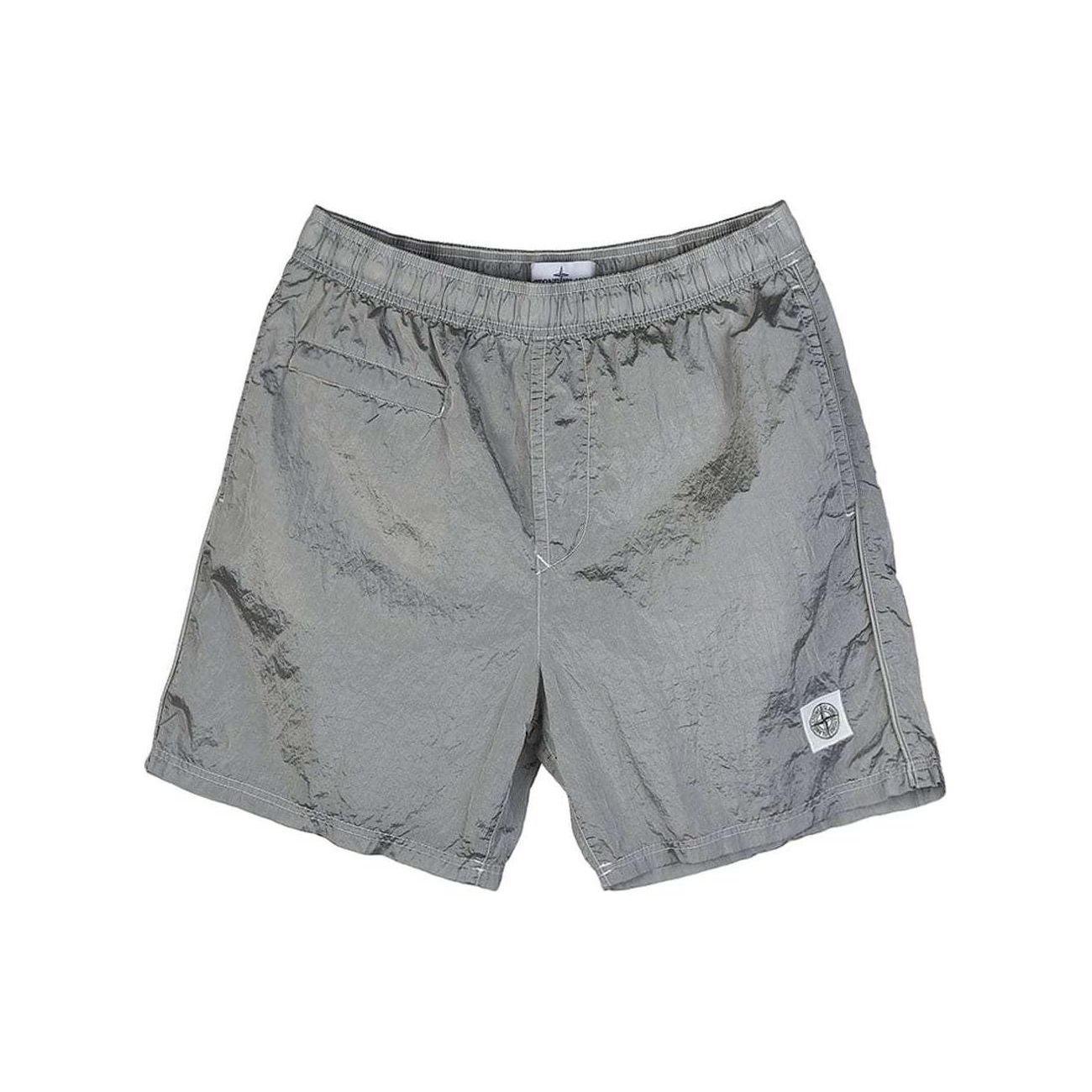 

Stone Island Solid Color Drawstring Shorts Men shorts Ice-Gray 7615B0243-V0003 XL