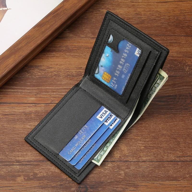 2025 new men's wallet, short style, wallet, youth horizontal style, light luxury, multi-card space.
