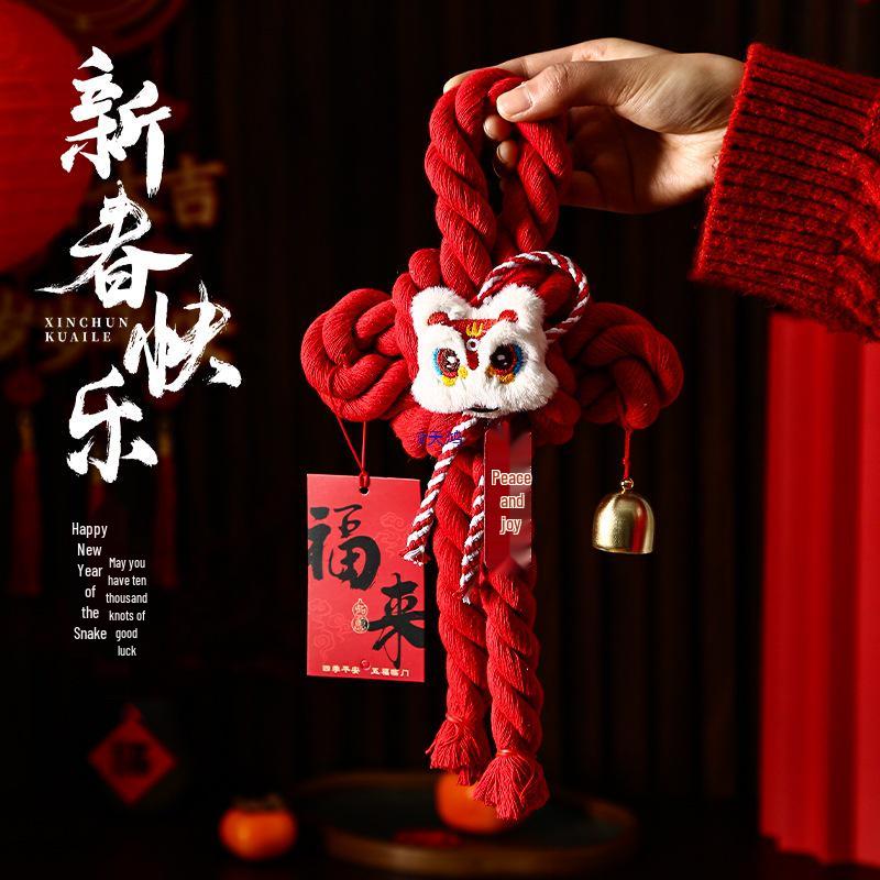 2025 Jahr der Schlange Chinesischer Knoten Anhänger: Neuer Stil Frühlingsfest Wanzi-Knoten Fu Ornament für Neujahr und Einzugsdekoration.