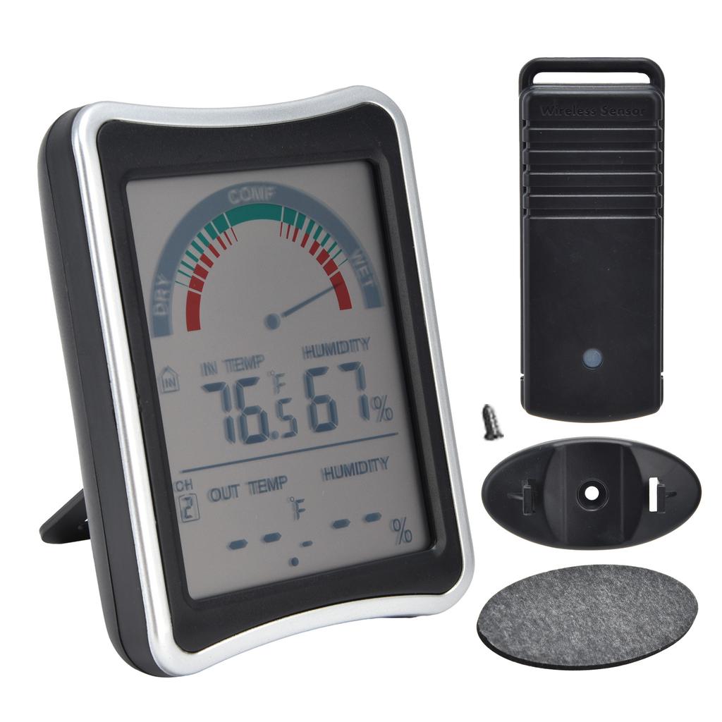 Wireless Digital Thermometer Hygrometer Indoor Temperature Humidity Meter 50 Celsius 70 Celsius  20percent 99percent RH