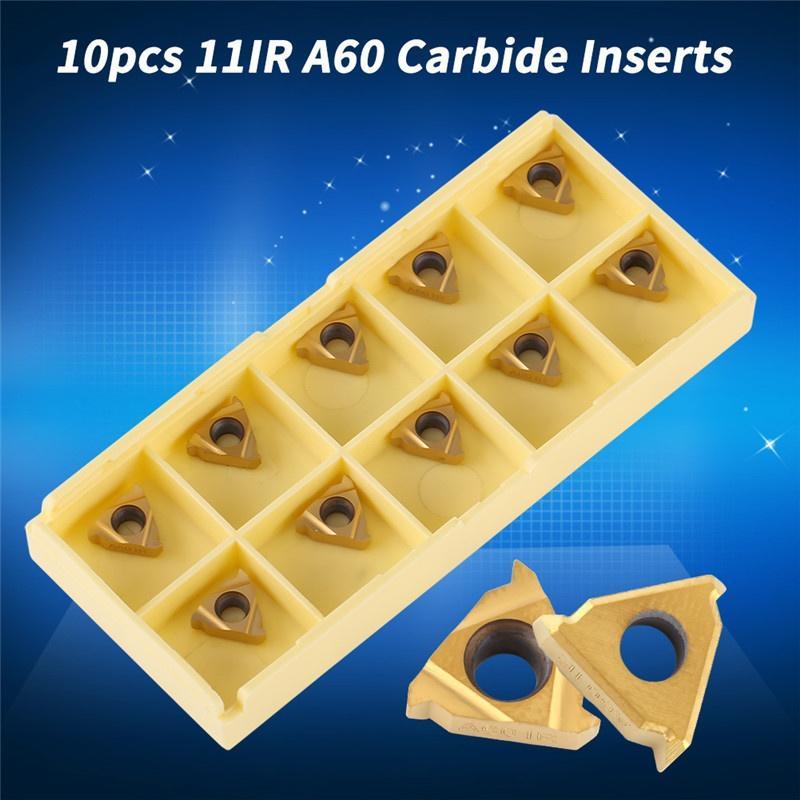 10Pcs 1//4/'/' 11ER A60 Carbide Inserts For Lathe CNC Blade Cutting Turning Tool
