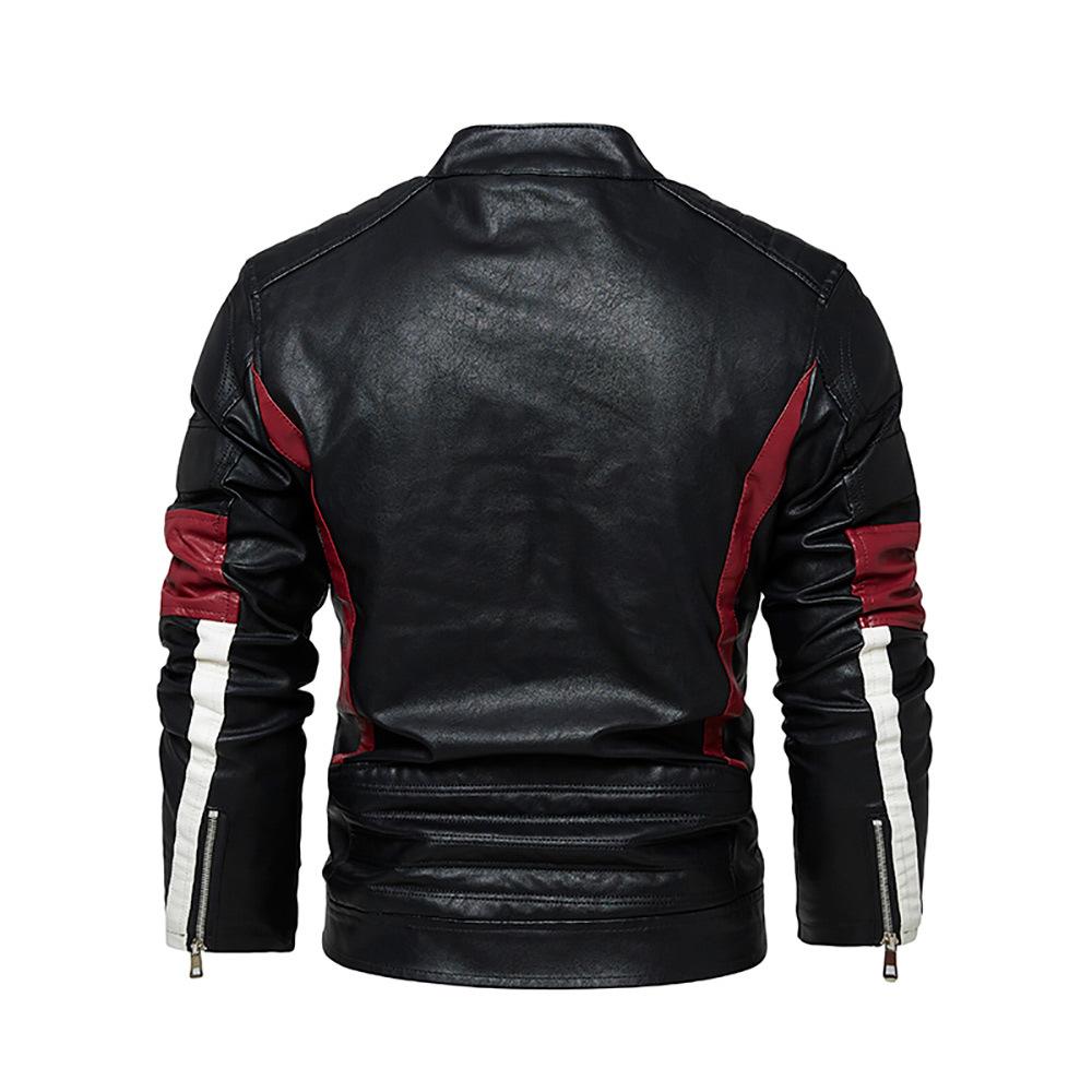 New Plus Velvet Leather Jacket Men's Jacket Trend Three-color Motorcycle Suit Multicolor Optional Fashion Leather Men.