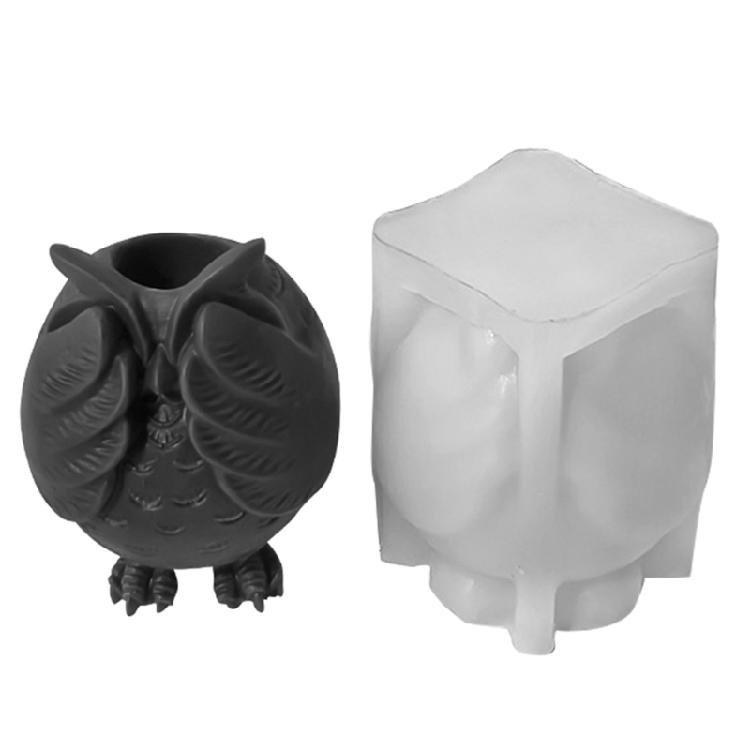 Flexible Candle and Owl Candle Holder Mold for Craft Enthusiasts and Hobbyists
