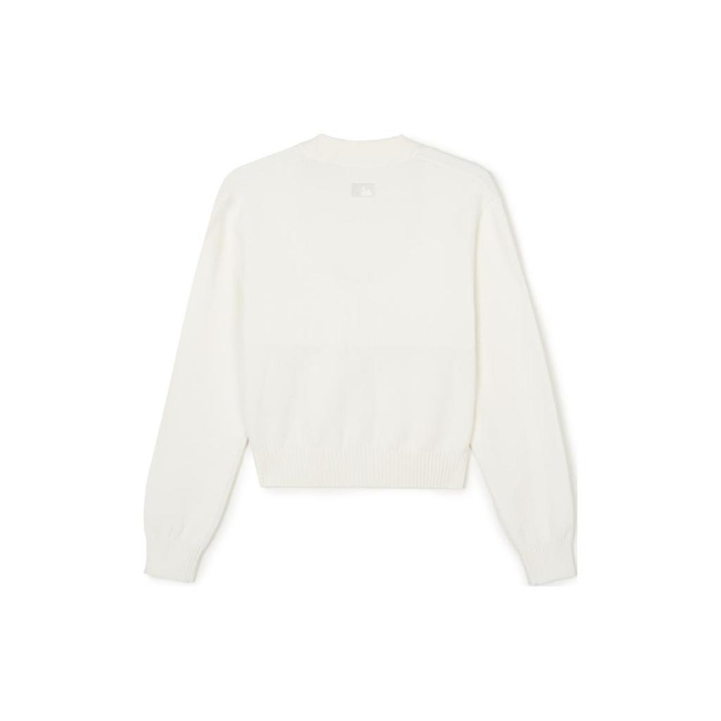 New MLB SS24 New York Yankees Knitwear Women's Cream 3FKCH0241-50CRS