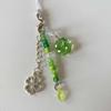 Grass Leaf Bead Pendant Phone Charm Hangings Rope Sweet Phone Chain Strap Bag Decoration Lanyard Keychain Accessory