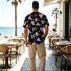 Men's Polyester 2D Print Geometric Series Short Sleeve T-Shirt Casual Fashion Top for Halloween Daily Wear