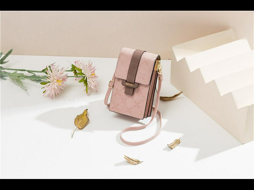 Prettyzys Pureti Ρετρό Μικρή Τετράγωνη Τσάντα Ώμου - Ευέλικτη Τσάντα Χιαστί για Κινητό Τηλέφωνο