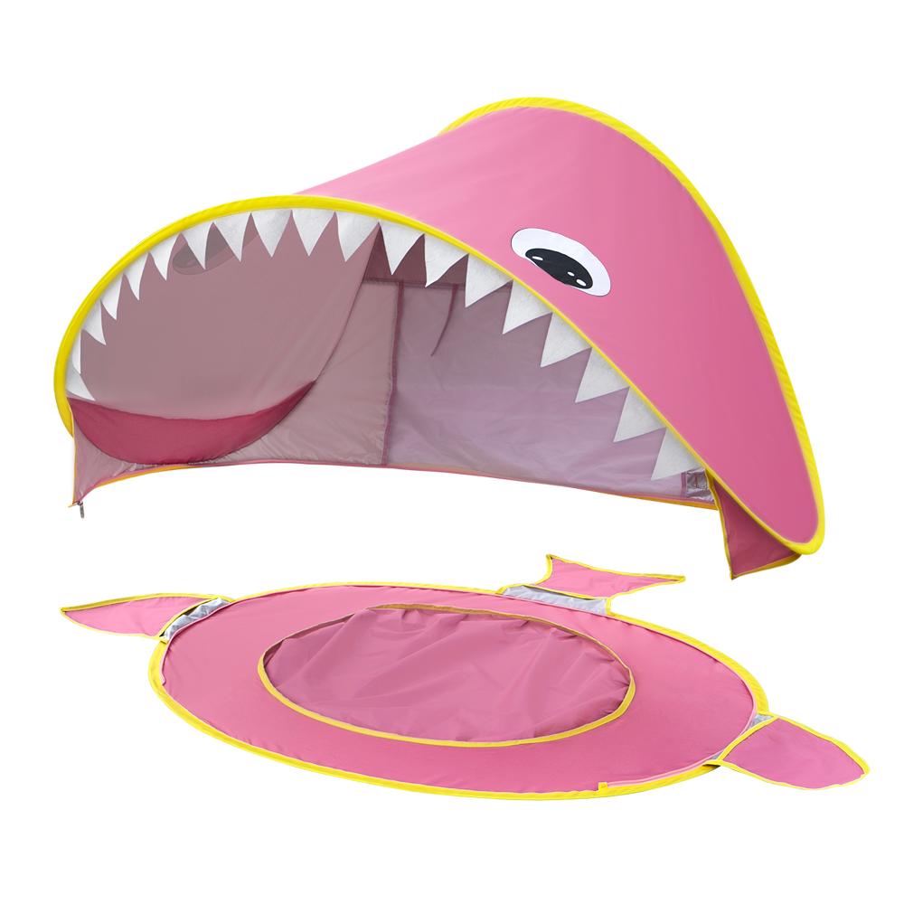 Kids Baby Pop Up Beach Tent with Pool Anti-UV Sunshelter Lightweight Foldable Sun Shade Tent for Beach Garden Outdoor Water Fun