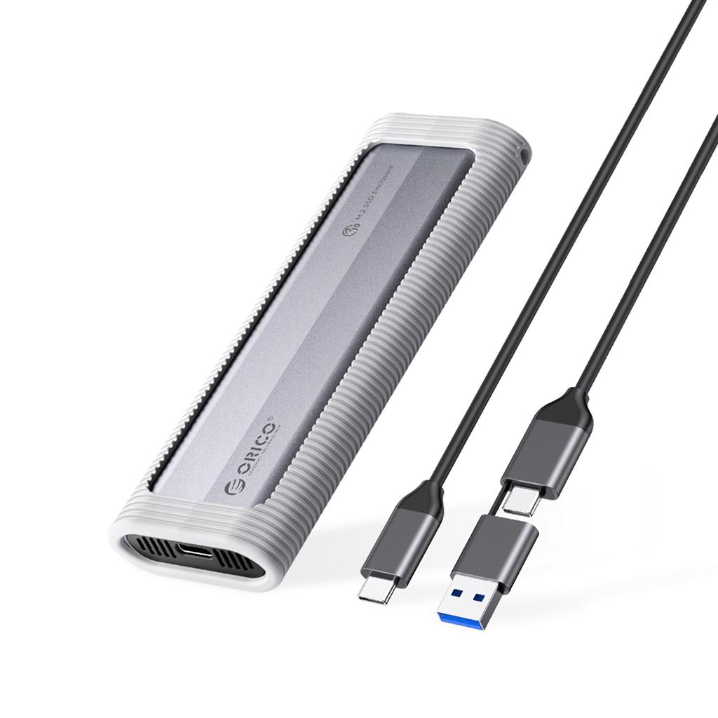 AXM2-G2-V1 M.2 nvme USB-C / USB-A to USB-C 10Gb/s Drive Enclosure - Gray
